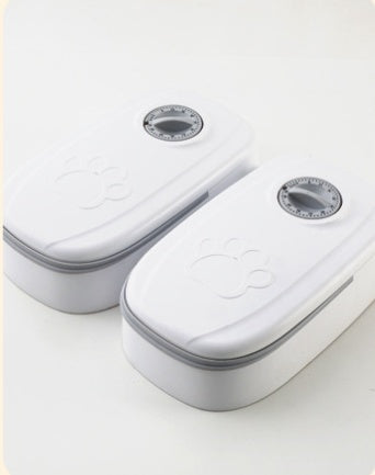 Automatic Pet Feeder White double