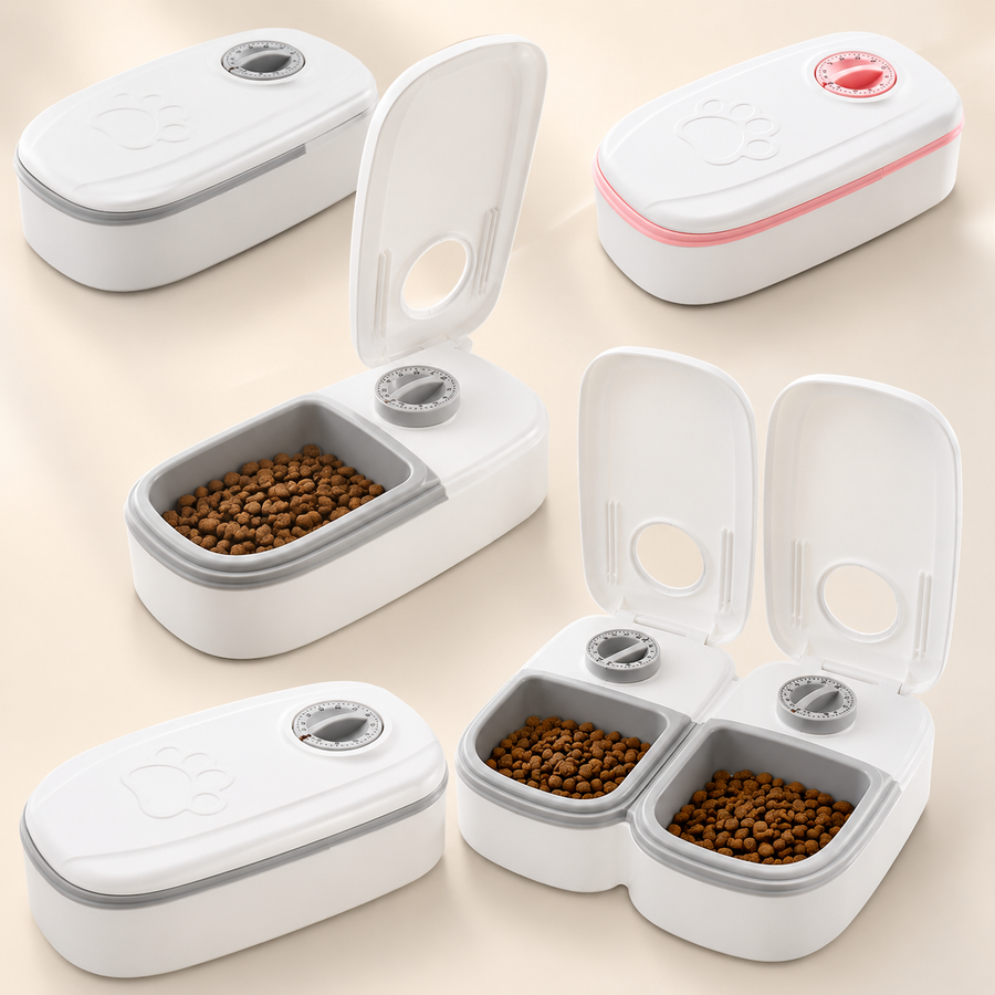 Automatic food and water dispenser for cats and small dogs